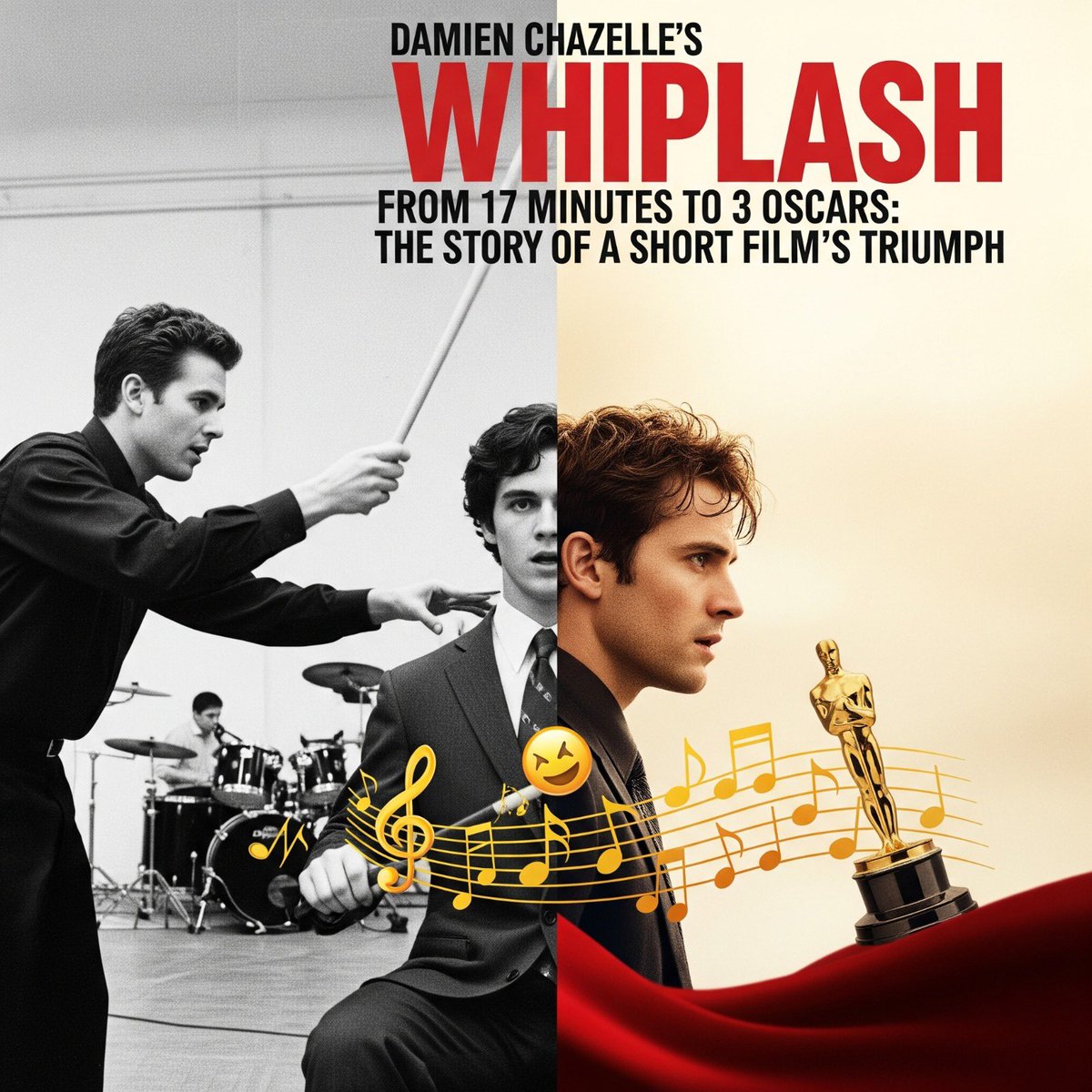 TSCWriters's tweet photo. Damien Chazelle – #Whiplash
🌀 From a short film shot in just a few days to an Oscar-winning feature.
🧠 The short premiered at Sundance, caught attention.
Started with 17 minutes. Ended with 3 Oscars.
Your short film could be the spark.
#ShortFilmToSuccess #Whiplash #ScriptCraft https://t.co/wauCKCDv7f