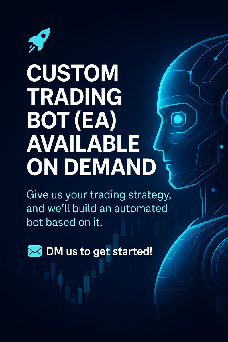 Tradingnest24's tweet photo. Automate your trading strategy with a custom EA built for you. #TradingBot #ForexEA #AutomatedTrading #AlgoTrading #ForexTrader #CryptoBot #TradingAutomation #MT4EA #MT5EA #ForexSignals https://t.co/grr0egQ4va