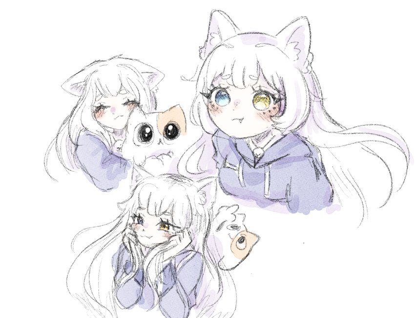 niandraws's tweet photo. doodles watching @Nephtunie stream :3 #nephuarts34 #vtuber https://t.co/1snUdPZnK1