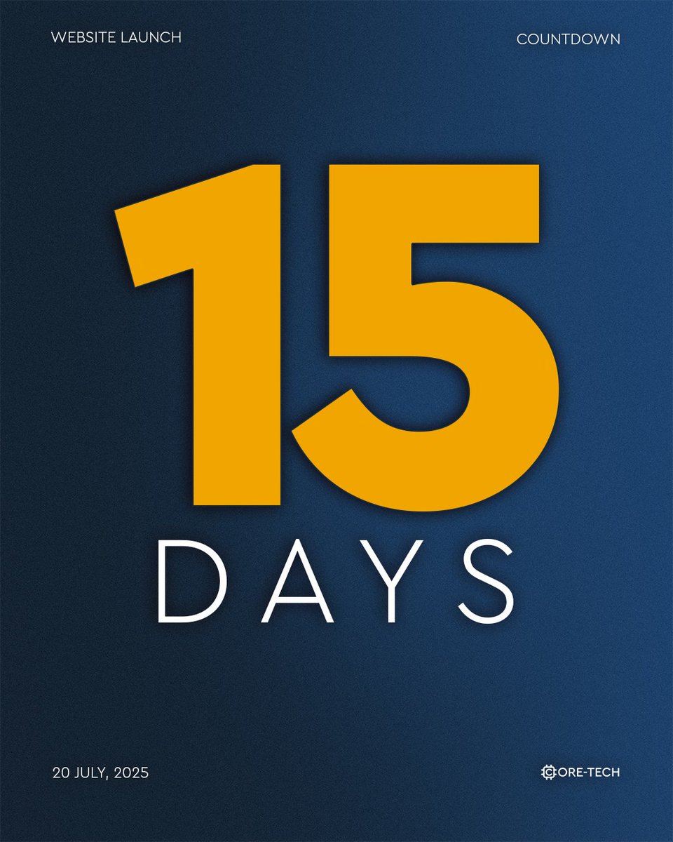 coresystechng's tweet image. We're launching our revamped website in 15 days! 👀🚀
Stay tuned for more updates.
---
#CORETECH