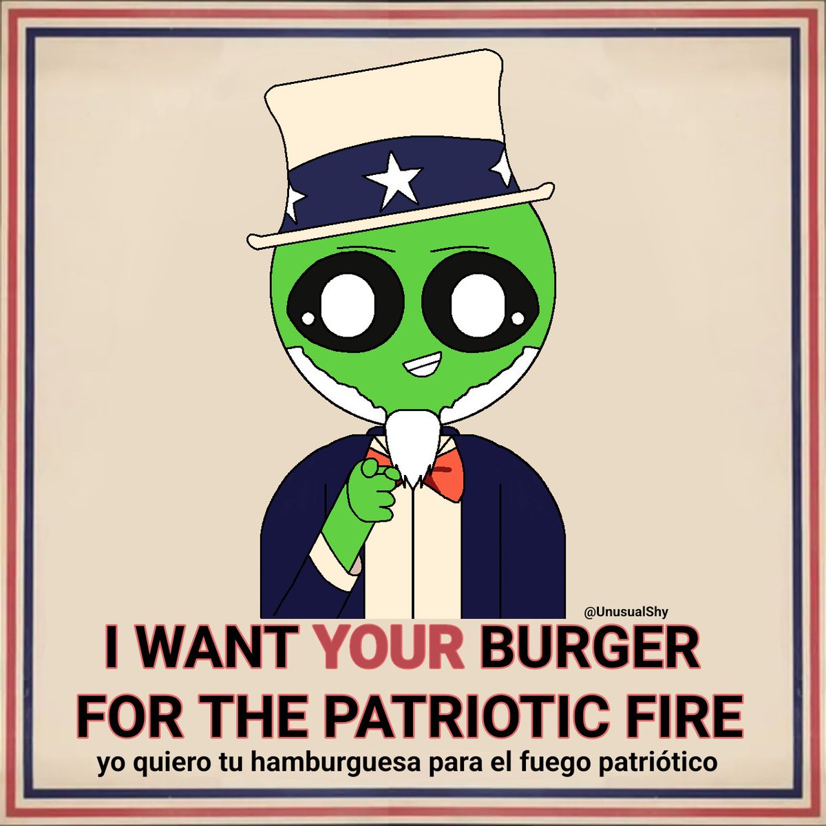 UnusualShyLS's tweet photo. para los americanos por el 4 de julio / for Americans for the 4th of July 🍔🔥🇺🇲
#july4th2025 #AmericaDay #UncleSam #4DeJulio #IndependenceDay #EstadosUnidos https://t.co/hDMnb1Z3Pb