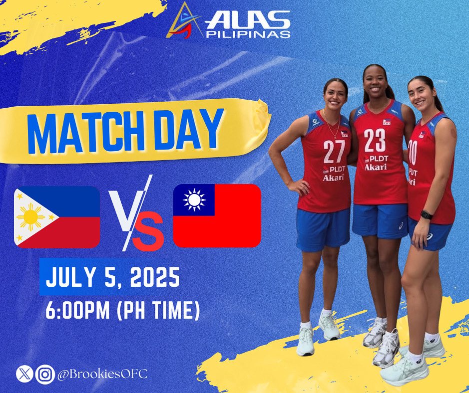 BrookiesOFC's tweet photo. BATTLE FOR BRONZE 🥉

Alas Pilipinas is set to face Chinese Taipei in a crucial match for the bronze medal. With pride and heart, our National Team will fight to bring home honor for the country! Let’s show our support and keep them in our prayers. 🇵🇭🙏 #VTVCup2025 https://t.co/FMxp0YTTnh