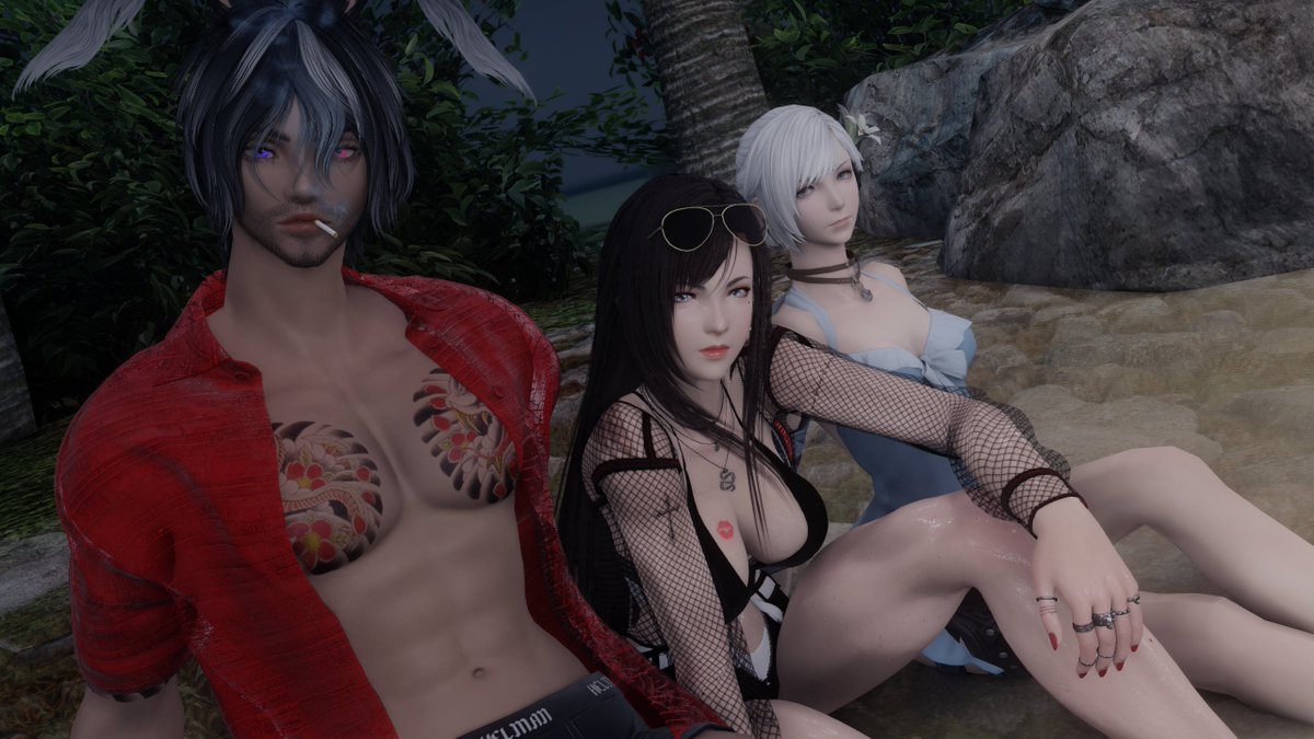 Empress_XIV's tweet image. #26 Evening vibes at the beach馃グ
with @KapreXIV @naelwynn_xiv 馃挦馃摳
#Midlanders_Today | #GPOSERS | #FFXIVScreenshots | #EorzeaPhotos | #ElementalDC
