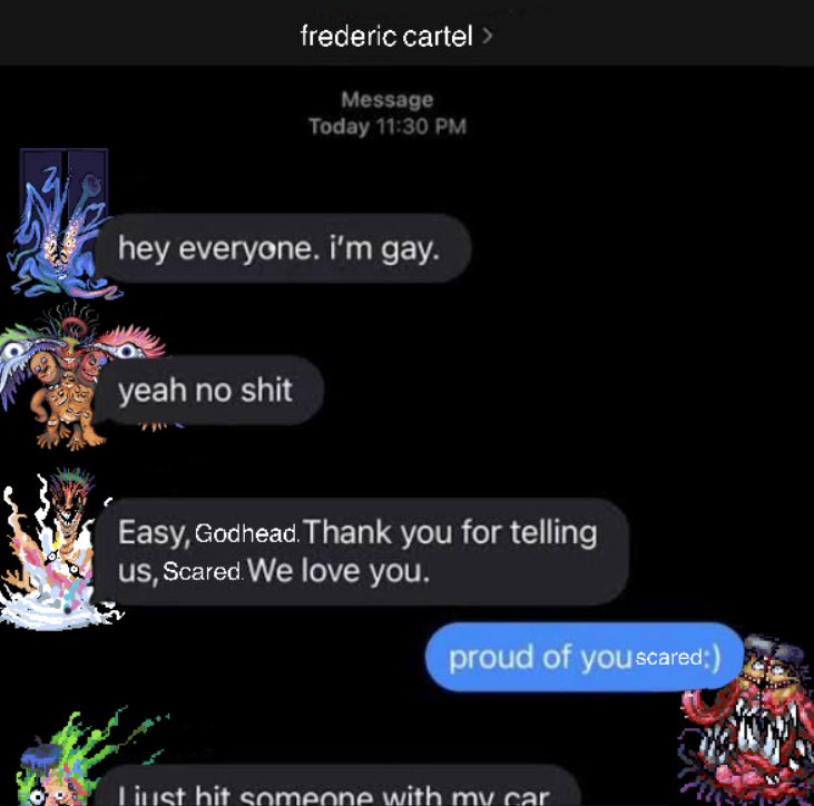 #LookOutside #LookOutsideGame this is how i have to imagine the whole internal frederic mind groupchat works