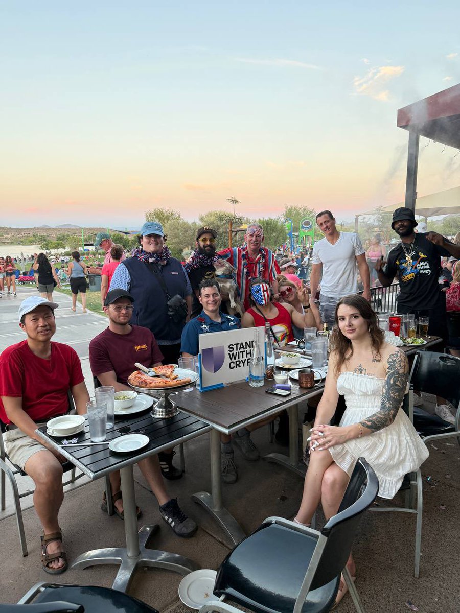 Stand With Crypto🛡️ (@standwithcrypto) on Twitter photo Happy Fourth from SWC Arizona! Big thanks to our SWC Arizona Chapter President, <a href="/Sheltonbeasco/">Shelton Beascochea🛡️</a> , for putting together an incredible event and bringing everyone together to celebrate 🇺🇸 Happy Fourth from SWC Arizona! Big thanks to our SWC Arizona Chapter President, <a href="/Sheltonbeasco/">Shelton Beascochea🛡️</a> , for putting together an incredible event and bringing everyone together to celebrate 🇺🇸