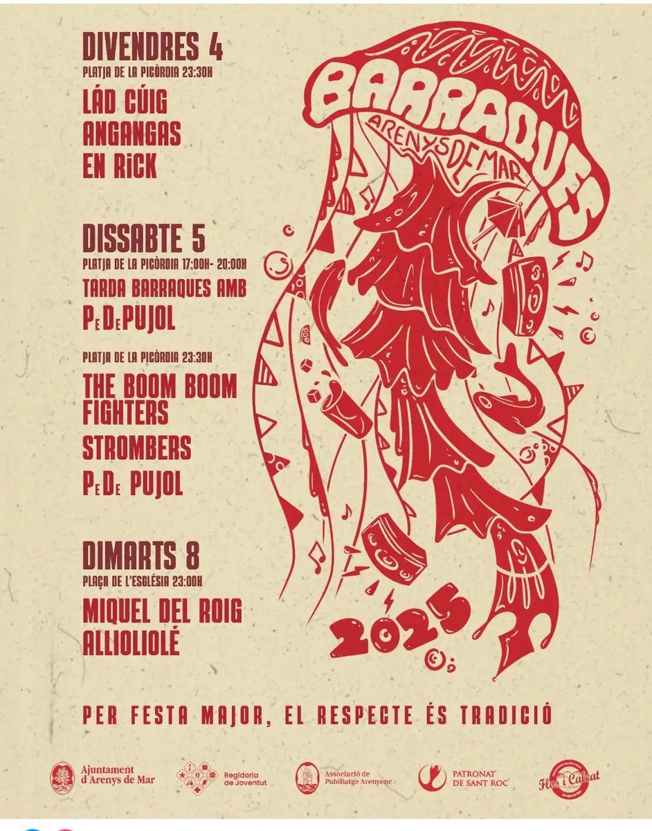 <a href="/undariusfest/">Undàrius</a> <a href="/Libreria80Mundo/">Libreria80Mundos</a> 10hN <a href="/ApologiaGrup/">Apologia</a>
<a href="/Animalistic/">Animalistic</a> al Grau de Castelló/laMorralla

2/4 de 12hN Boom Boom Fighters, Cookah P, <a href="/stromberscat/">Strombers</a>, PD Pujol