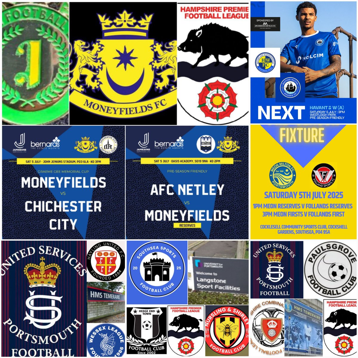 Pompey_Football's tweet photo. β½οΈ Saturday Matchday β½οΈ
#PreSeason
Getting underway today π
@MONEYFIELDSFC (h) π
@BMRFC (a)
@usportsmouthfc (h)
@FCMeonMilton (h)
@southseasportfc (a) 2pm
#MoneysRes (a) 2pm
#MeonMiltonRes(h) 1pm
#USPRes v @PaulsgroveFC #tbc
#SouthseaSptsDevs (a) 12pm
#AllTheBest π