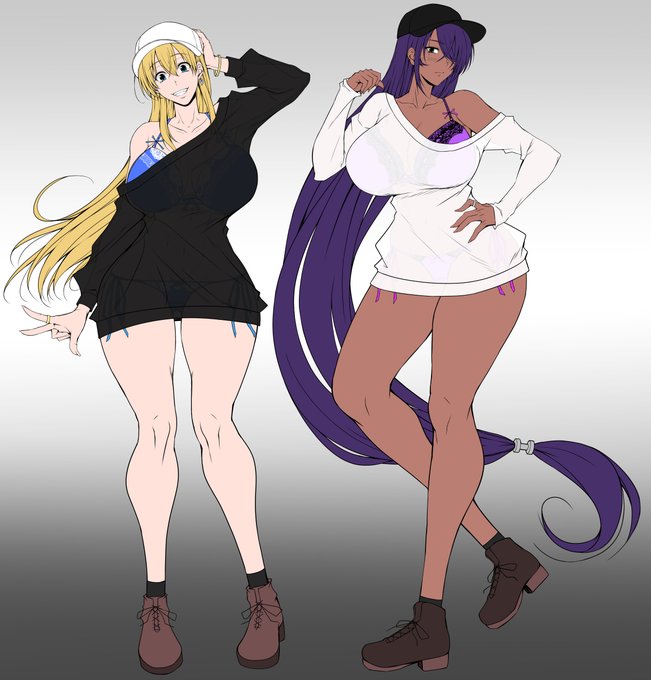 関羽と孫策の立ち絵のベース塗りができました。帽子とアウターの差し色とかも模索してみます。 