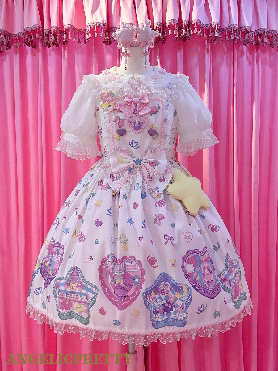 【本日のみ】Angelic Pretty Compact Toys ジャンスカ Angelic Pretty's long awaited original print “Compact Toys” will