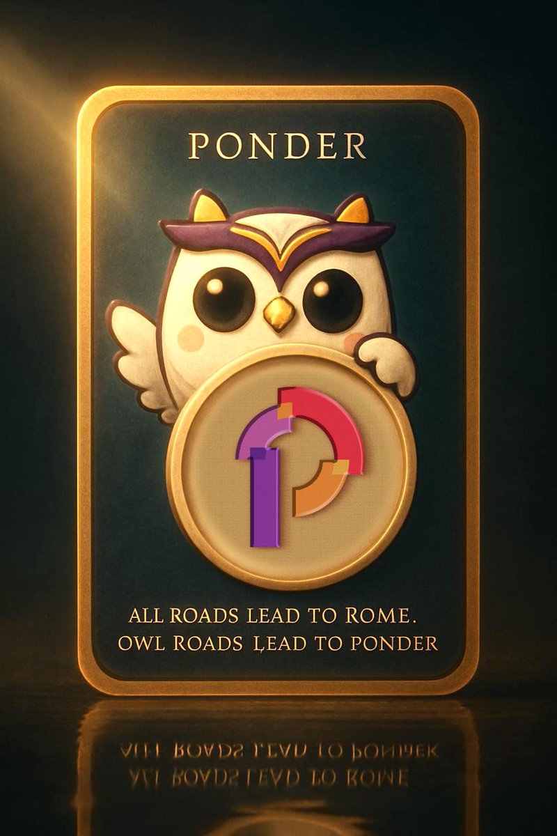 Ponder.One (@ponder_one) on Twitter photo Check out the <a href="/Owlto_Finance/">Owlto Finance(🦉💛🦉)</a> × <a href="/Ponder_One/">Ponder.One</a> magic card 🦉✨
Web3 Hogwarts is real — just hop on the Owlto Express🪂
All Roads Lead to Rome, Owl Roads Lead to Alpha.
🧙♂️ Let the hunt begin... more clues on the way! Check out the <a href="/Owlto_Finance/">Owlto Finance(🦉💛🦉)</a> × <a href="/Ponder_One/">Ponder.One</a> magic card 🦉✨
Web3 Hogwarts is real — just hop on the Owlto Express🪂
All Roads Lead to Rome, Owl Roads Lead to Alpha.
🧙♂️ Let the hunt begin... more clues on the way!