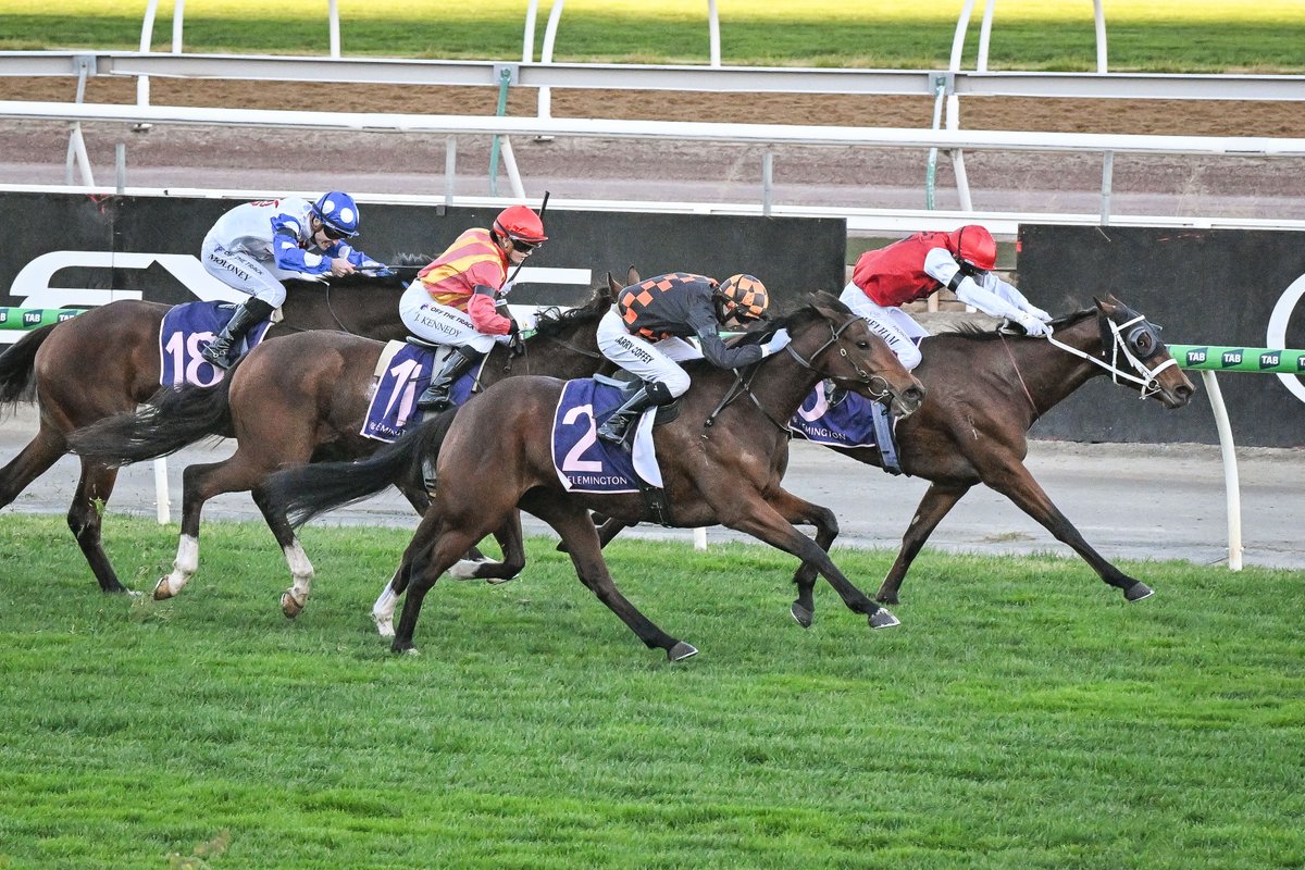 A touching moment in the Mahogany Challenge Final as jockeys wore black armbands as a tribute to Peta Tait's passing earlier in the week 🙏