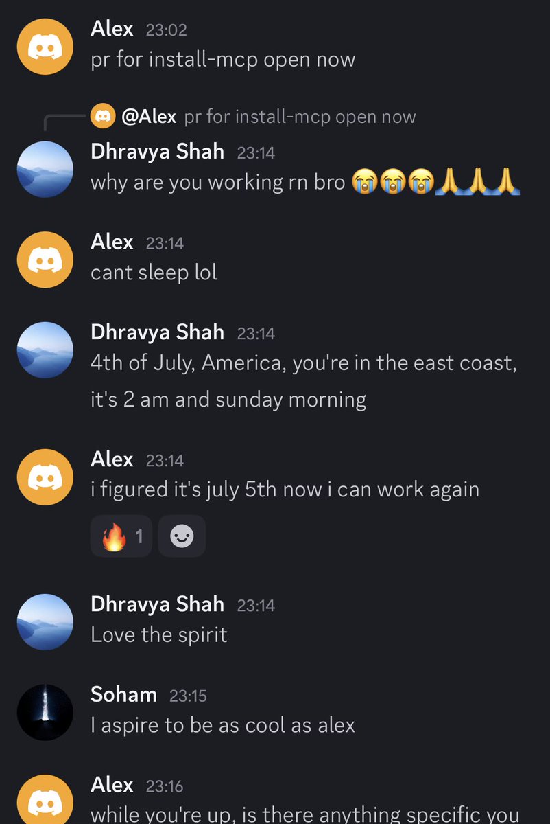 Dhravya Shah (@dhravyashah) on Twitter photo Happy 4th of July....
(<a href="/supermemoryai/">supermemory</a> team is still shipping, literally opposite of Soham Parekh 🫡) Happy 4th of July....
(<a href="/supermemoryai/">supermemory</a> team is still shipping, literally opposite of Soham Parekh 🫡)