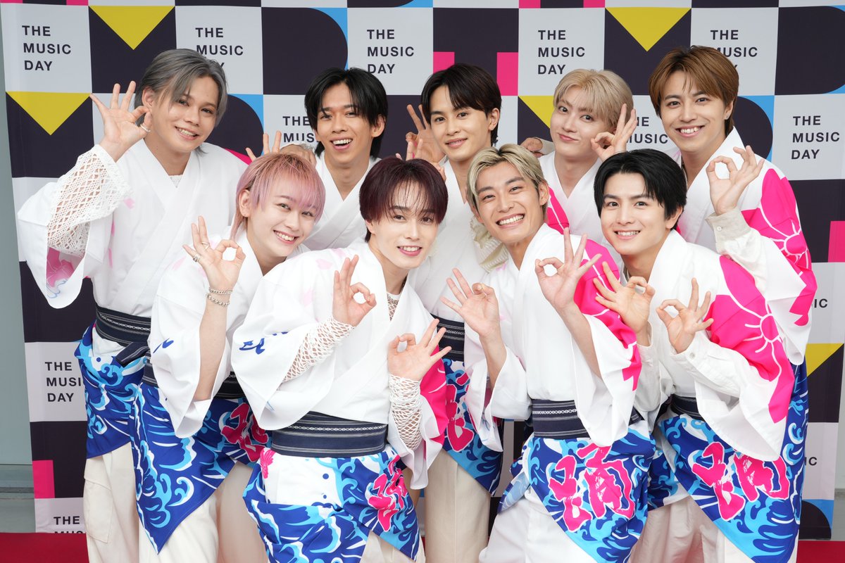 modelpress's tweet photo. 【「THE MUSIC DAY 2025」囲み取材全文🎤】

超特急、特別仕様の阿波踊り衣装でパフォーマンス🫧
今夏の目標明かす☀️

🔻写真・記事詳細はこちら
https://t.co/onWhHpIgC5

#THEMUSICDAY #TMD2025 @musicday_ntv @sd_bt https://t.co/WdmJVBaS0z