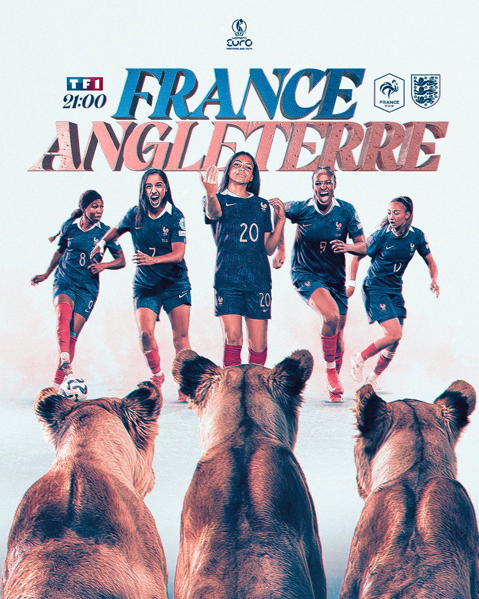 Elles aussi sont prêtes à 𝙍𝙐𝙂𝙄𝙍 😤
⚔️ France 🇫🇷-🏴󠁧󠁢󠁥󠁮󠁧󠁿 Angleterre 
🏆 Euro 2025 
⌚️ Ce soir à 21h 
📺 <a href="/TF1/">TF1</a> 

#FRAANG l #WEURO2025 l #FiersdetreBleues