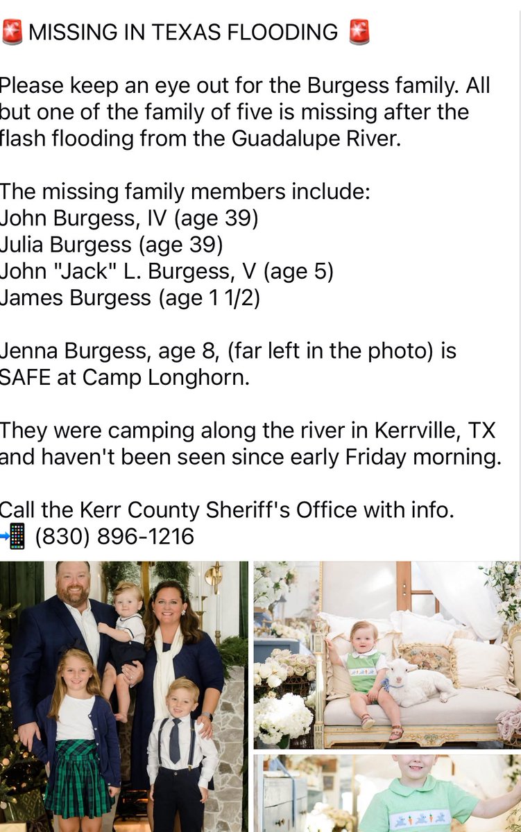 Missing! 
Burgess family. 
Please share.