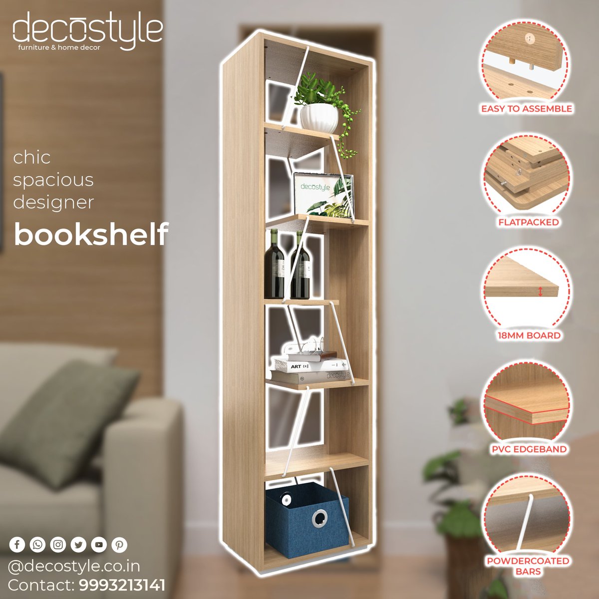 Decostyle_co_in's tweet image. “Bookshelf by Decostyle – Where Style Meets Storage”

✅ Engineered Wood Build – Durable &amp;amp; long-lasting
📞 Call/WhatsApp: +91 99932-13141

decostyle.co.in

#woodenfurniture #bookshelf #storageunits #furniture #media #books #horizontalshelves #vertical #sidepanels #wooden