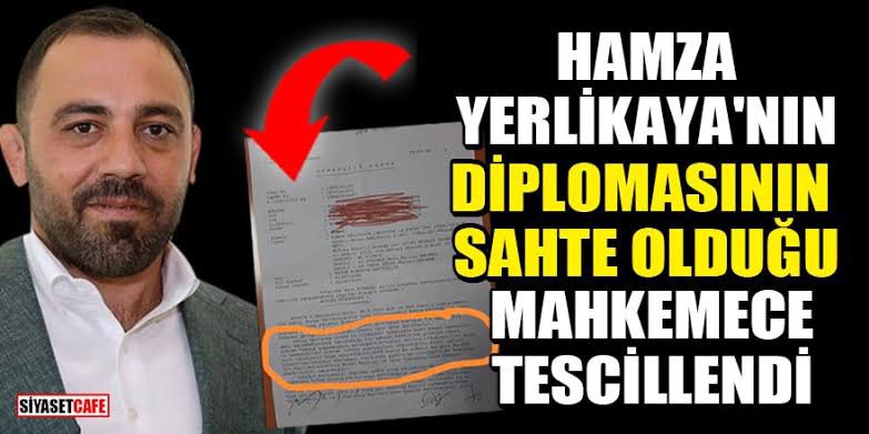Ekrem İmamoğlu’na sahte diploma diye evrakta sahtecilikten dava açanlar Hamza Yerlikaya’nın sahte diploması için n zaman dava açar acaba ?