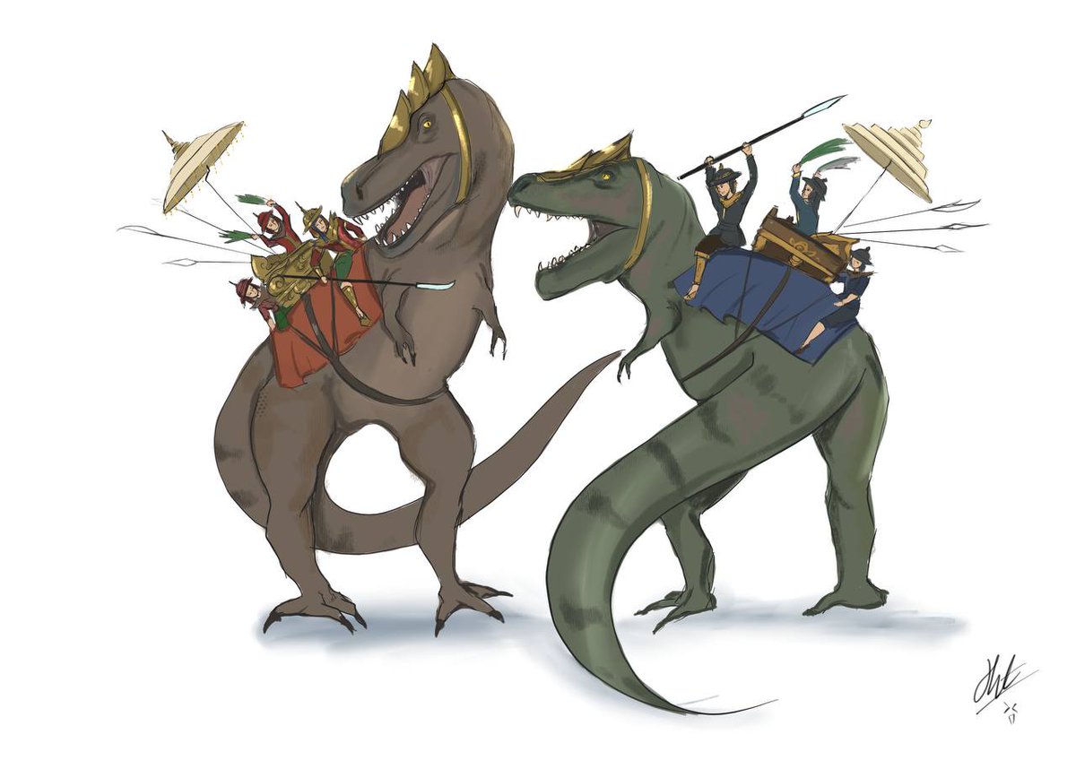 ยุทธหัตถีเร็กซ์ but with 🦖