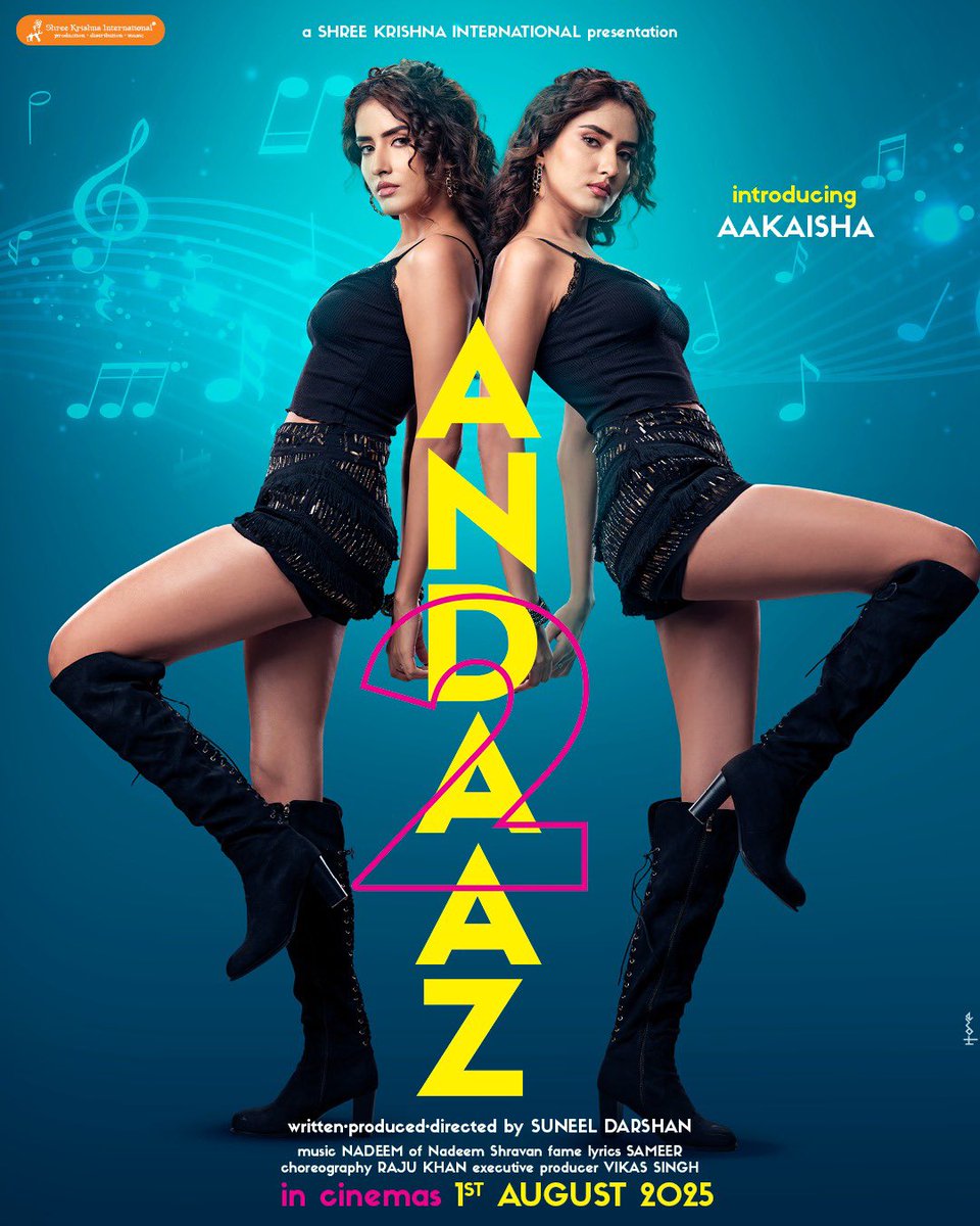 Tutejajoginder's tweet photo. #Andaaz2 set to release on 1st August. The film stars #AayushKumar #Akaisha and #NatashaFernandez.

Here are the brand new posters of the #SuneelDarshan musical. https://t.co/7bBkFRXhEe
