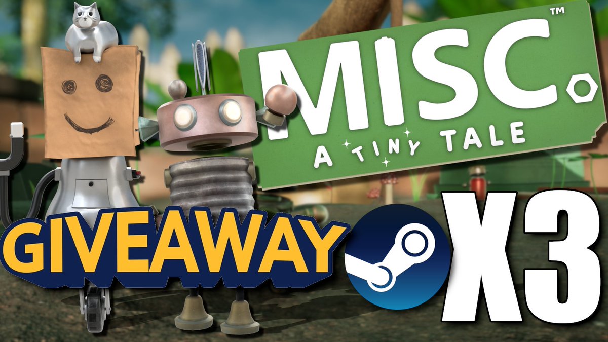 To celebrate #MiscATinyTale releasing next week (&amp; my review dropping in 1 hour), IM DOING A STEAM GIVEAWAY!

To enter
1)Like
2)Retweet
3)Comment what would be your weapon of choice if you woke up only 3cm tall
Winners announced 30/7 &amp; codes sent on release day
<a href="/MiscATinyTale/">Misc. A Tiny Tale ✨ Out July 22nd!</a>