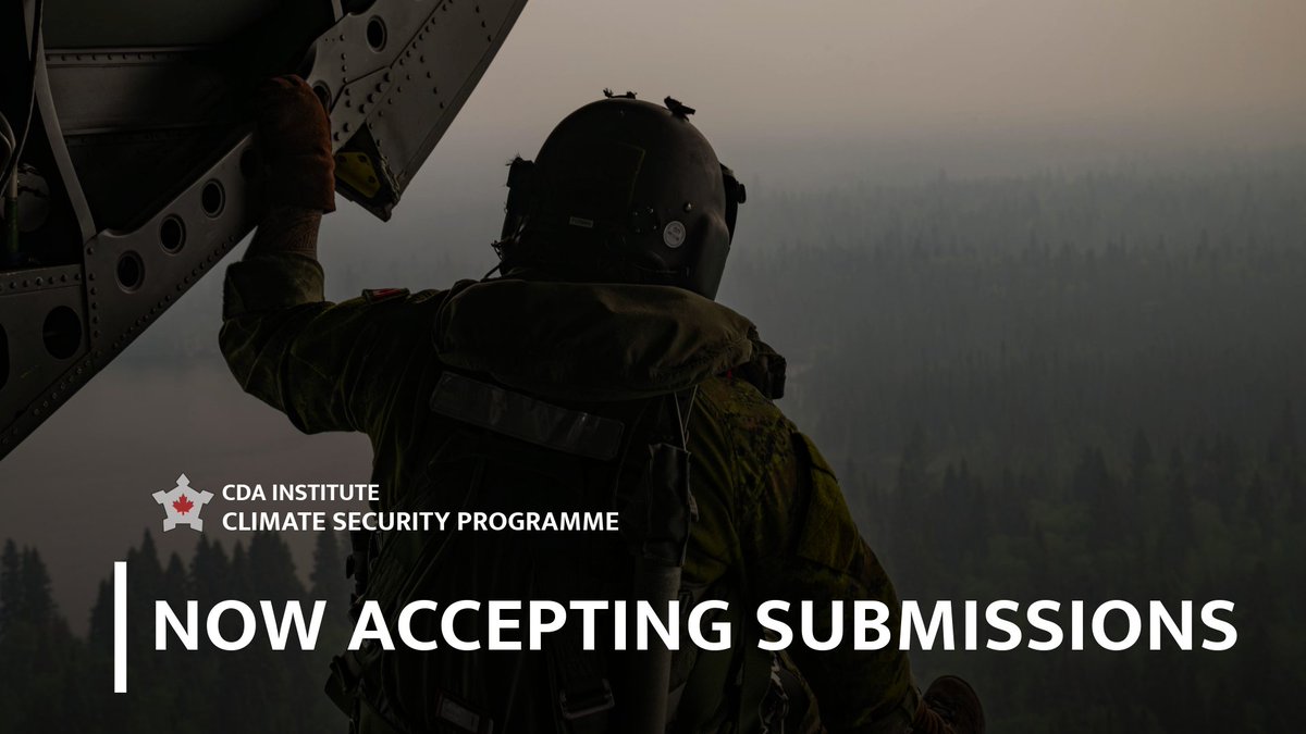 CDA Institute (@cdainstitute) on Twitter photo The CDA Institute’s Climate Security Programme launched its special op-ed Series on Climate Change & Canada–U.S. Relations, exploring how climate impacts security, resources, and cooperation. Submit your 700-1400 word piece by July 31 to pauline@cdainstitute.ca. #ClimateSecurity The CDA Institute’s Climate Security Programme launched its special op-ed Series on Climate Change & Canada–U.S. Relations, exploring how climate impacts security, resources, and cooperation. Submit your 700-1400 word piece by July 31 to pauline@cdainstitute.ca. #ClimateSecurity