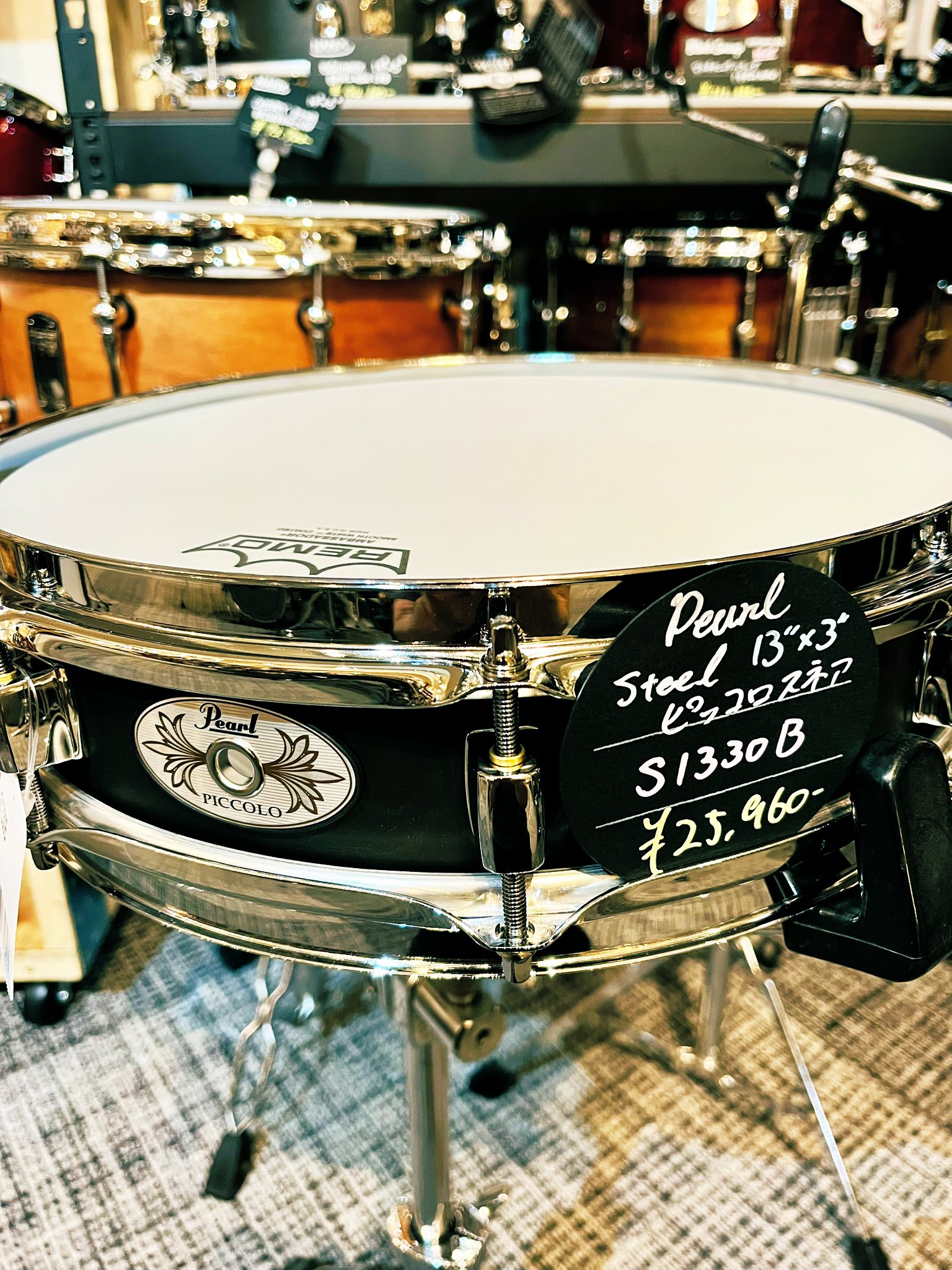 Pearl S1440PBT ピッコロスネア スネアドラム Pearlパール ピッコロスネア スチール （Pearl S1440PBT 税込