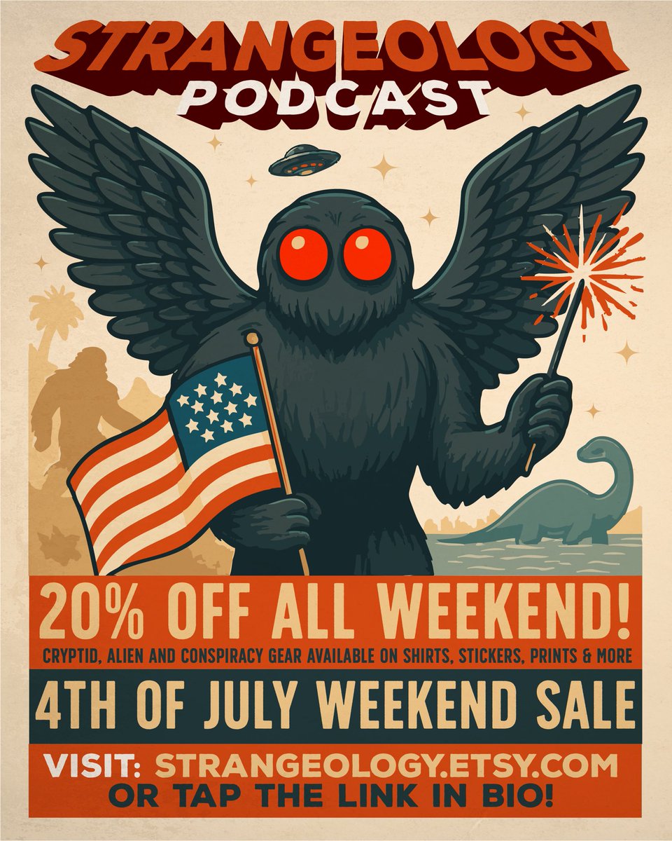 strangeologist's tweet image. Don’t sleep on this holiday weekend sale over on the shop! Strangeology.etsy.com