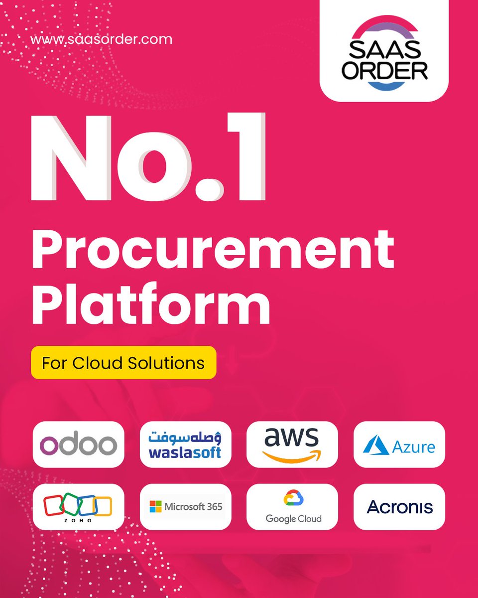 saasorder's tweet photo. Looking for the best cloud software deals?

SaaSOrder is your No.1 Procurement Platform for Cloud Solutions!

Discover SaaSOrder today.

#CloudSolutions #SaaSOrder #ProcurementMadeEasy https://t.co/QMtEsmDvcz