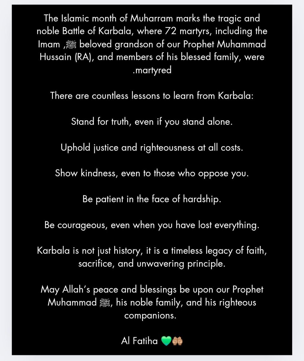 Rukeiya123's tweet image. #Karbala #Muharram Al Fatiha 💚🌹🤲🏽