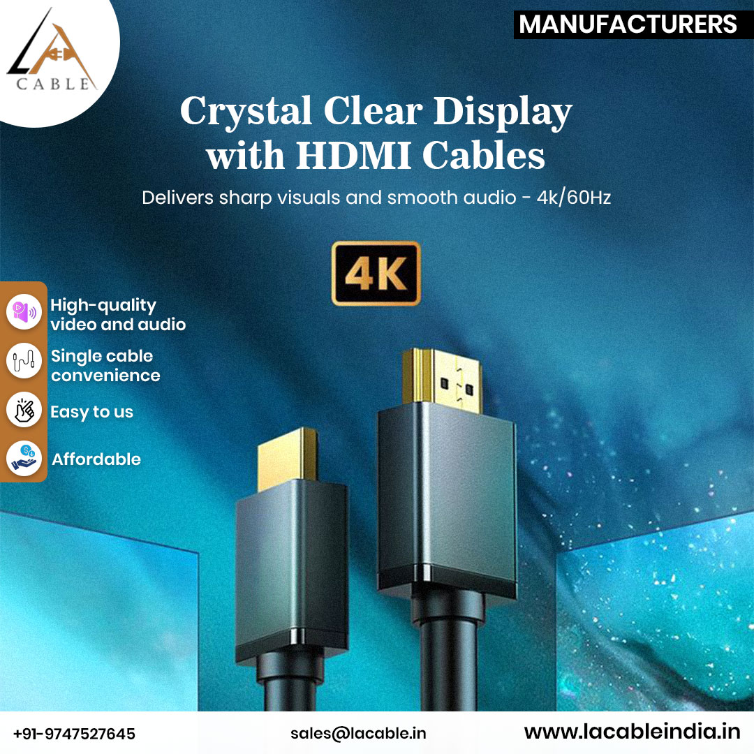 CableLa13357's tweet image. Upgrade your viewing experience with high-performance HDMI cables designed for crystal-clear 4K visuals and smooth audio at 60Hz. 
📞+91-9747527645
🌐 lacableindia.in

#HDMICable #4KResolution #SmoothStreaming
#TechAccessories #VisualExcellence #AudioVisual #4KHDMI