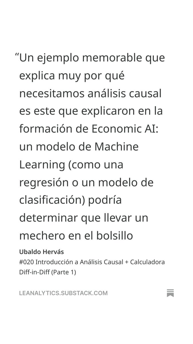 xperimentacion's tweet photo. Edición 020 ya disponible 👇🏻

Introducción a Análisis Causal + calculadora Diff-in-Diff. https://t.co/EQH4YPUsdw