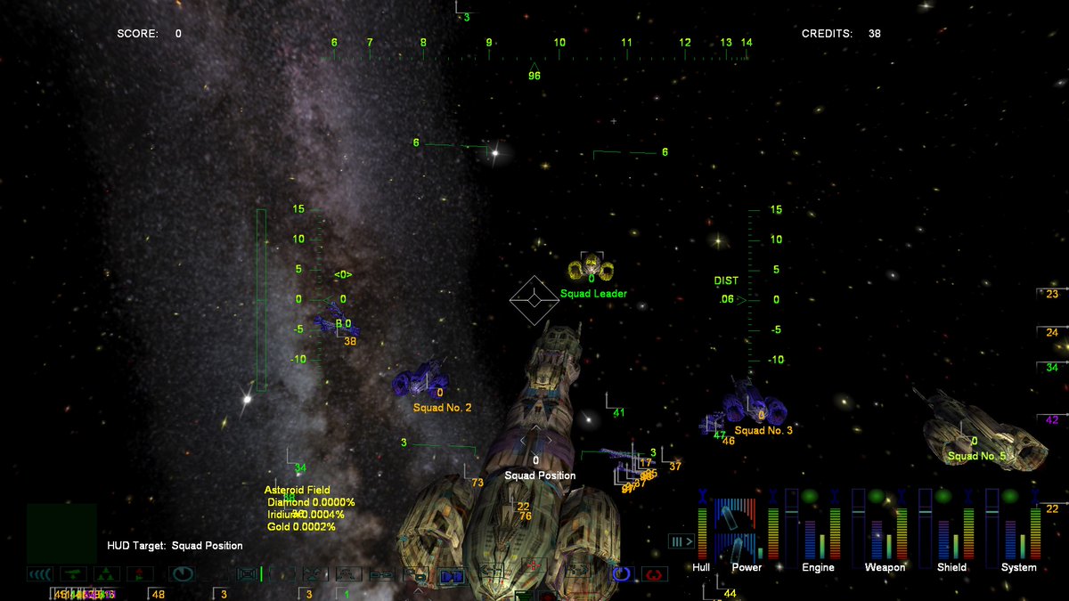 t2_steve's tweet image. Here is a screengrab of Deepest Blue rather than a photo. It shows a constructor backing up an Allied squad. You can view any of your ships and to watch them do a mission and press the yoke symbol to take over or relinquish control at any time except when warping.