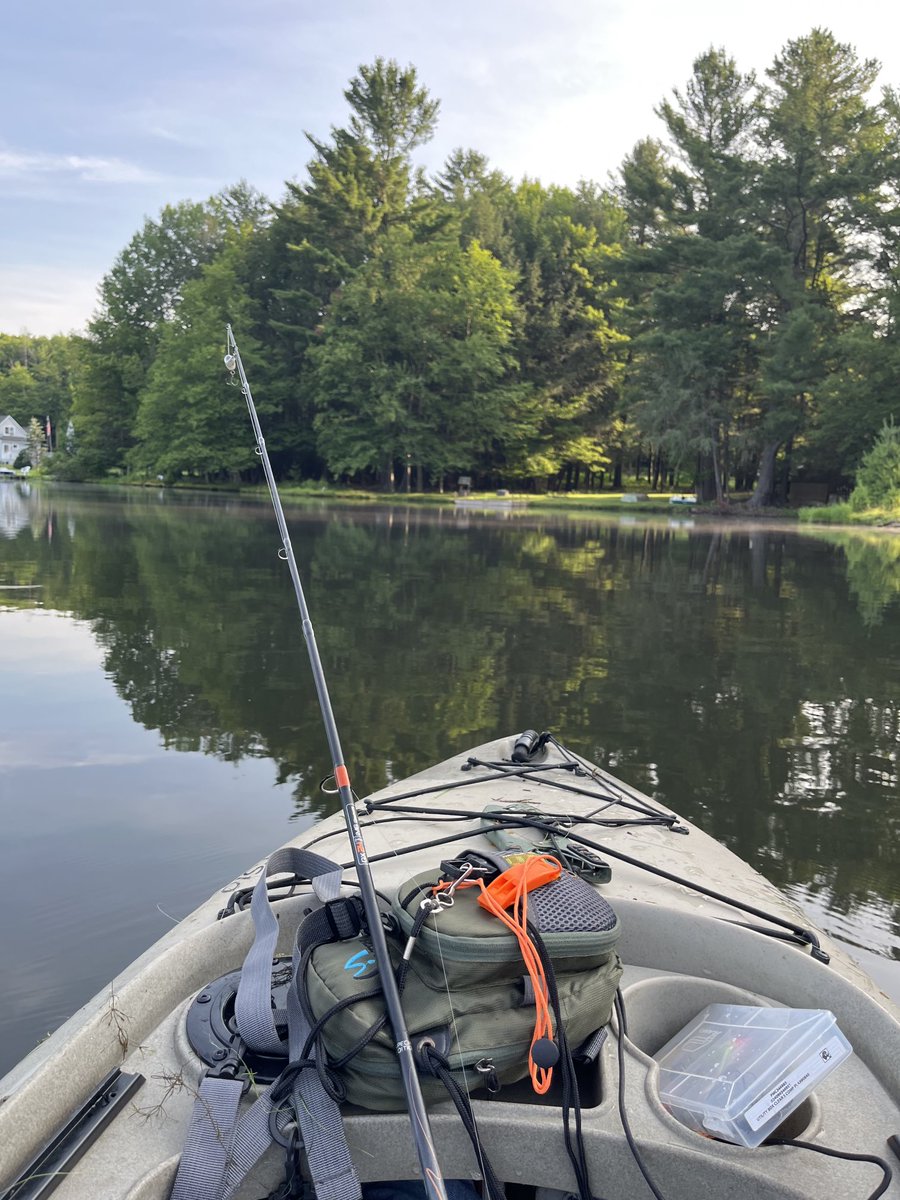 My view this morning. 🎣
Kayak fishing before breakfast.