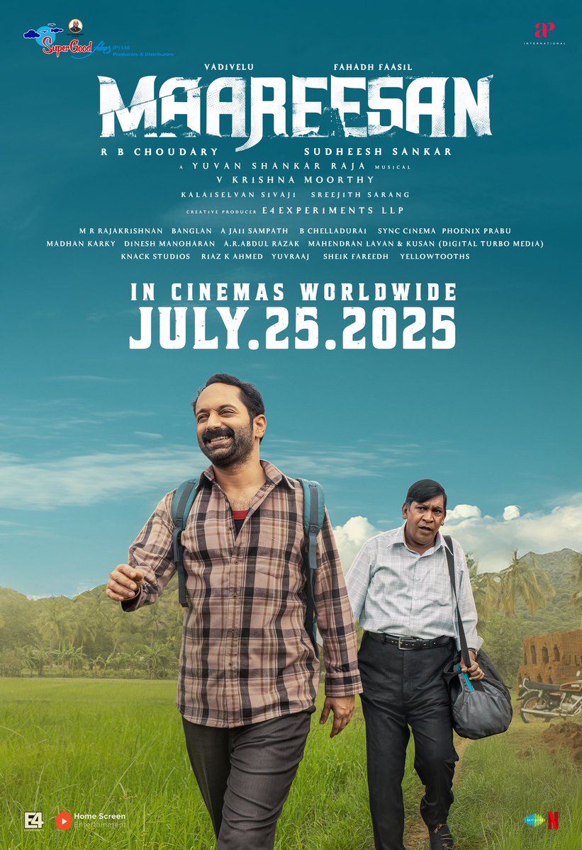 10G Media (@10gmedia) on Twitter photo The journey of Velan and Dhaya begins on 25th of July. A road trip like never before π₯ #Maareesan
#FahadhFaasil #Vadivelu <a href="/thisisysr/">Raja yuvan</a> <a href="/SuperGoodFilms_/">Super Good Films</a> #SudheeshSankar <a href="/actorvivekpra/">Actor Vivek Prasanna</a> <a href="/moorthyisfine/">krishna moorthy </a> <a href="/dopkalai/">Kalaiselvan</a> <a href="/sreejithsarang/">Sreejith Sarang</a> <a href="/madhankarky/">Madhan Karky</a> <a href="/sampathannamala/">Sampath Annamalai</a> <a href="/APIfilms/">AP International</a> <a href="/homescreenent/">Home Screen Entertainment</a> The journey of Velan and Dhaya begins on 25th of July. A road trip like never before π₯ #Maareesan
#FahadhFaasil #Vadivelu <a href="/thisisysr/">Raja yuvan</a> <a href="/SuperGoodFilms_/">Super Good Films</a> #SudheeshSankar <a href="/actorvivekpra/">Actor Vivek Prasanna</a> <a href="/moorthyisfine/">krishna moorthy </a> <a href="/dopkalai/">Kalaiselvan</a> <a href="/sreejithsarang/">Sreejith Sarang</a> <a href="/madhankarky/">Madhan Karky</a> <a href="/sampathannamala/">Sampath Annamalai</a> <a href="/APIfilms/">AP International</a> <a href="/homescreenent/">Home Screen Entertainment</a>