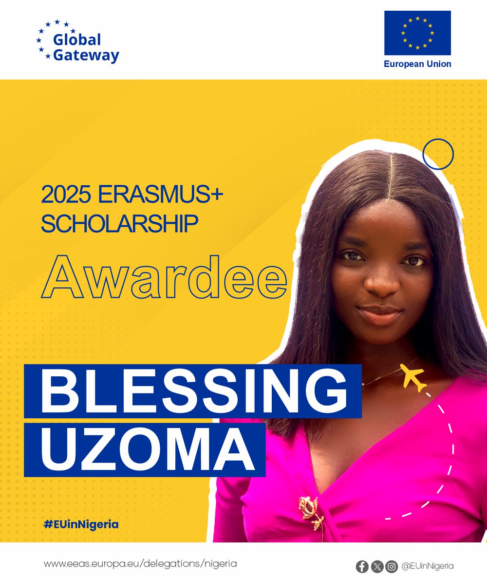 Congratulations to the 2025 #Erasmus+ scholarship awardees! Go and make Nigeria proud.

#EUinNigeria #GlobalGateway