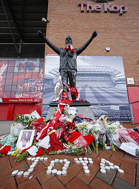 LFCphoto's tweet image. Anfield today. For Jota.