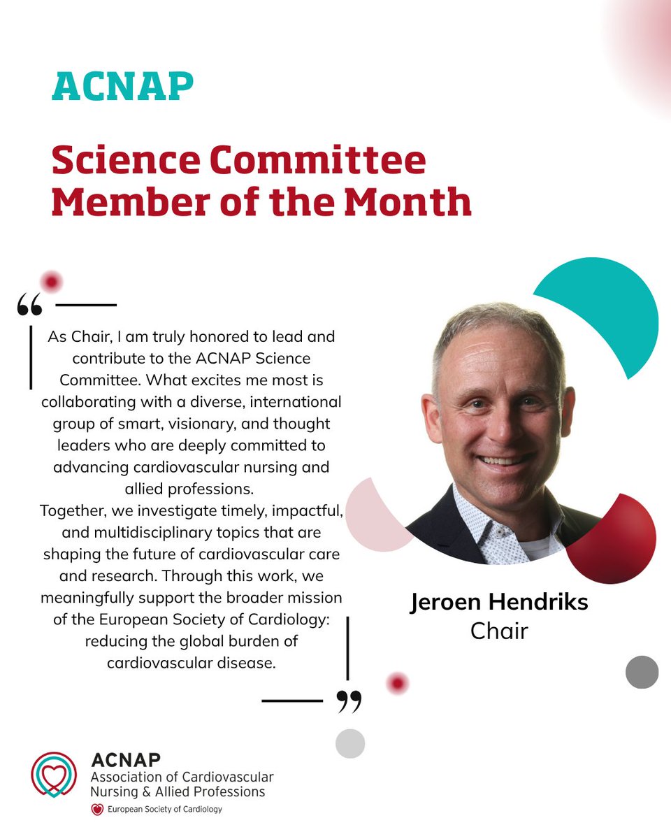 ACNAPPresident's tweet image. 📢Introducing a new #ACNAP monthly section: the Science Committee Member of the month
What a better way to start that by introducing the chair of the Science Committee, Prof. Jeroen Hendriks. He works with a diverse, international group who is committed to advancing…