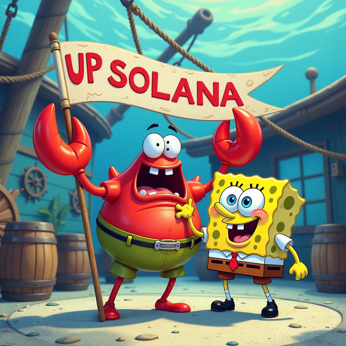 SolaSpongeBob's tweet photo. We're extra positive .
And Solana is positive too.
Hope you are?
A big positive wave is coming🌊.
#Solana #Spongebob #meme #memecoin #positive #vibe #community #crypto #market #upsol #Lamborghini #postitive #positivity #wave #love #morning https://t.co/Ftx6a8qmqu