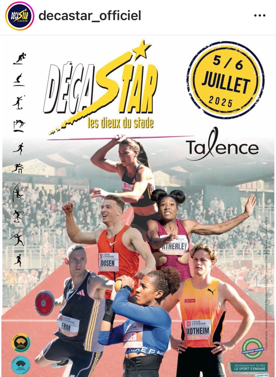 TeamDecathlon's tweet photo. This weekend the @WorldAthletics #WACombinedEventsTour2025 is in @decastar_off (Talence) @VilledeTalence https://t.co/NzTqkbnUb6