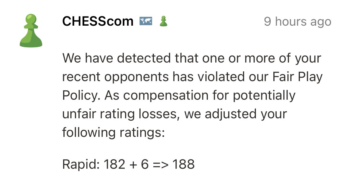 chestuboi's tweet photo. what a beautiful text, thank you @chesscom ❤️ https://t.co/SKFRqgaA3J