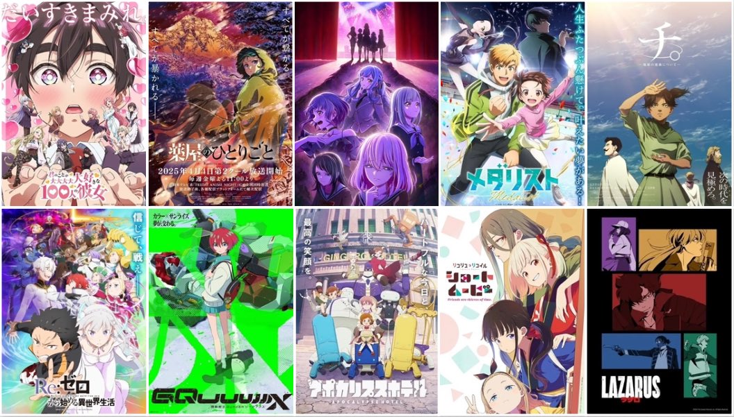 個人的に2025年上半期で特に印象に残ったアニメ10選