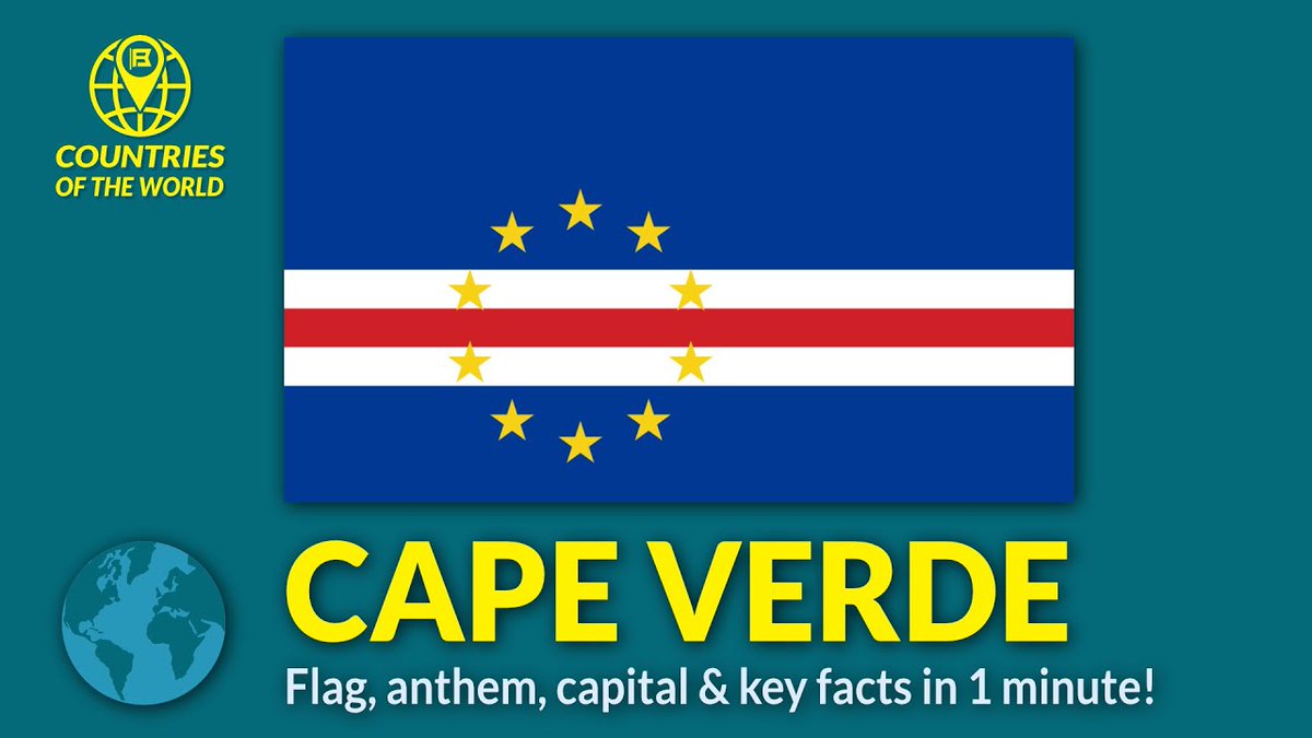 flags_book's tweet image. Today is independence day in #CaboVerde. A public holiday is held in #CapeVerde marking the 50th anniversary of independence from the Portugal. Find out about all the countries on flagsbook youtube. #Flagsbook #Independencia #50anos