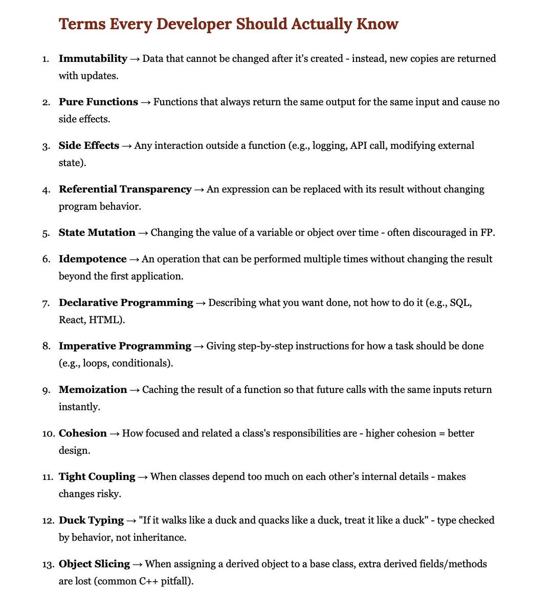 theskilledcoder's tweet image. Terms Every Developer Should Actually Know