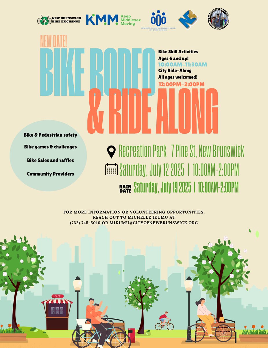 New Brunswick, NJ (@cityofnewbruns) on Twitter photo Get Ready to Roll! Free Bike Rodeo & Ride-Along Coming July 12 - cityofnewbrunswick.org/news_detail_T1…
<a href="/MiddlesexCmuter/">KeepMiddlesexMoving</a> <a href="/NBBikeExchange/">NB Bike Exchange</a> Get Ready to Roll! Free Bike Rodeo & Ride-Along Coming July 12 - cityofnewbrunswick.org/news_detail_T1…
<a href="/MiddlesexCmuter/">KeepMiddlesexMoving</a> <a href="/NBBikeExchange/">NB Bike Exchange</a>