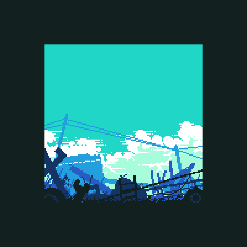Qrt with your blue art 
#pixelart