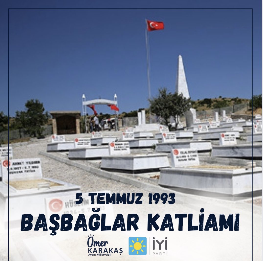 Erzincan'ın #Başbağlar Köyü'nde 5 Temmuz 1993'te PKK Terör Örgütü tarafından haince katledilip, şehit düşen vatandaşlarımızı rahmetle anıyorum.