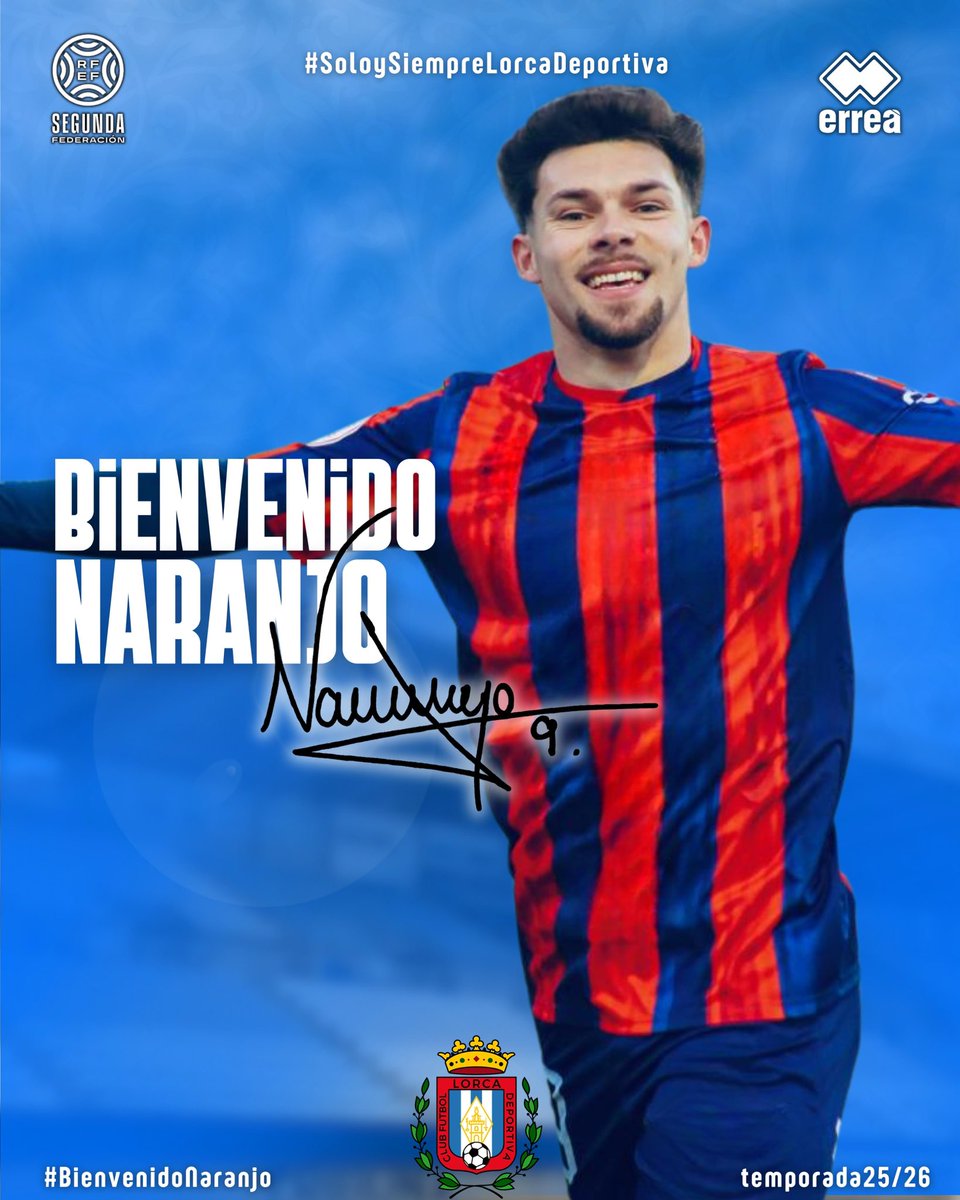 📣 𝗙𝗜𝗖𝗛𝗔𝗝𝗘 |

✍🏻 El delantero 𝙉𝘼𝙍𝘼𝙉𝙅𝙊, 𝗻𝘂𝗲𝘃𝗼 𝗷𝘂𝗴𝗮𝗱𝗼𝗿 𝗱𝗲𝗹 𝗟𝗼𝗿𝗰𝗮 𝗗𝗲𝗽𝗼𝗿𝘁𝗶𝘃𝗮.

➡️ El jugador granadino, procedente del  𝗬𝗲𝗰𝗹𝗮𝗻𝗼 𝗗𝗲𝗽𝗼𝗿𝘁𝗶𝘃𝗼, se convierte en el 𝘀𝗲𝘅𝘁𝗼 𝗳𝗶𝗰𝗵𝗮𝗷𝗲 de la temporada 2025/26.

🙌🏻
