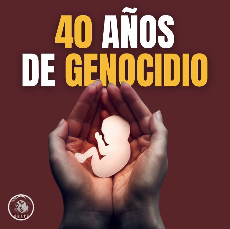 ORATE_'s tweet image. 40 años del aborto en España.
40 años de genocidio: 3 millones de asesinados.
DEFIENDE LA VIDA.
