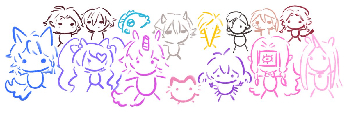 /กำลังว่างๆเลยวาดเพื่อนๆเล่นใส่กระดาษ

(เค้าหยิบบางคนที่พอจะคุยบ่อยมาวาดนะคะ เส้นน้องมูแบบวาดไวๆ🥺)